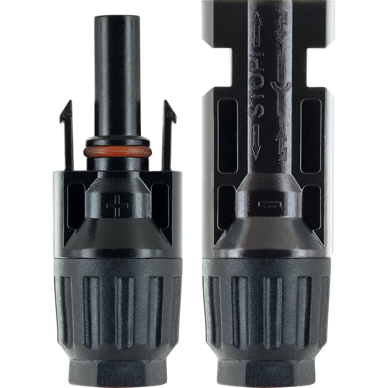 Schwaiger Solar-Stecker/Kupplung-Set, schwarze Ausführung für Solaranlagen.