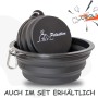 Petsation faltbarer Reisenapf, 2000 ml, schwarz. Ideal für Hunde unterwegs.