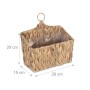 Relaxdays Blumenampel Wasserhyazinthe Natur Wasserdicht Ausgekleidet 29 cm x 28 cm x 15 cm 0,42 kg_4