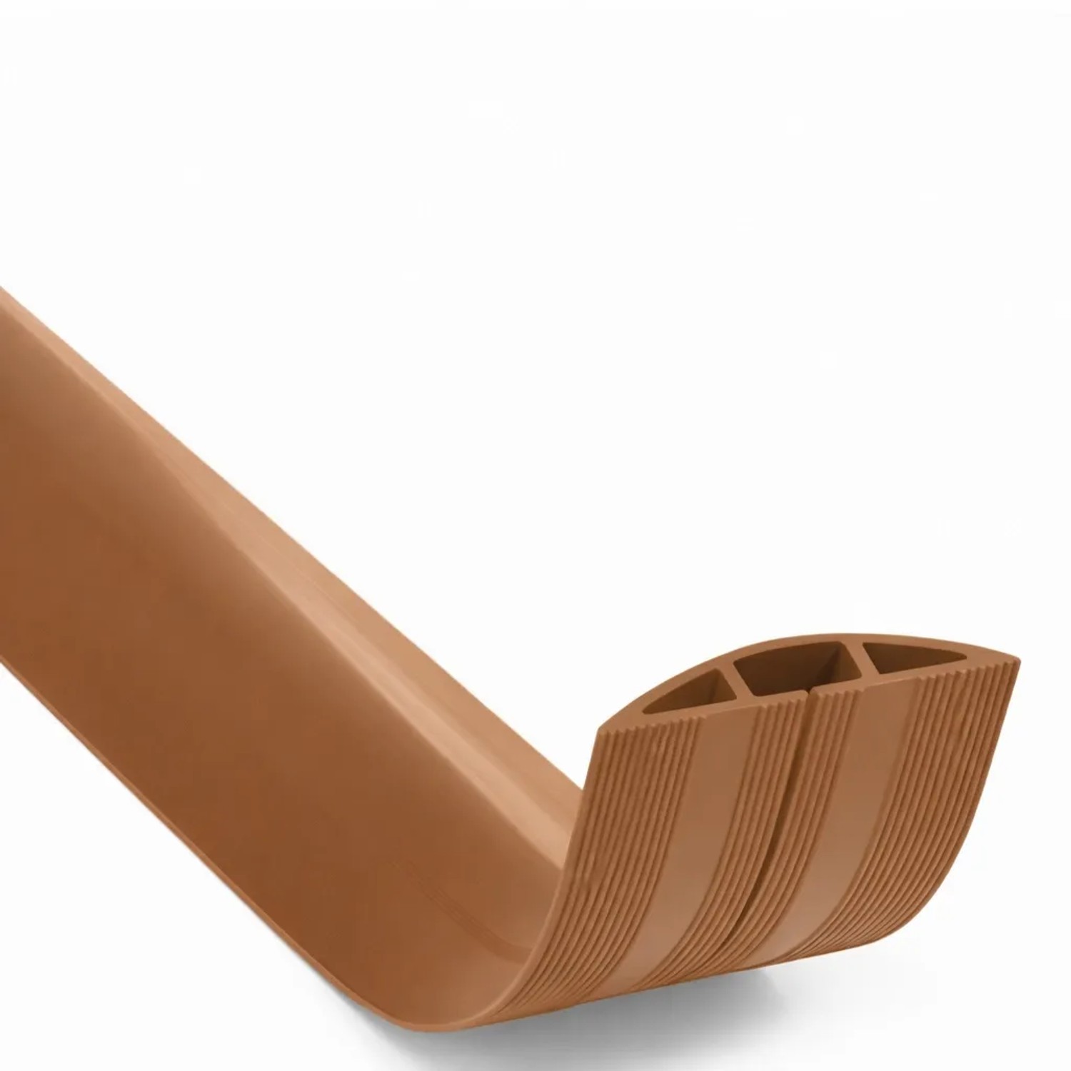 Floordirekt Kabelkanal Cable Guard Rutschfest Stolperschutz Zuschneidbar Braun 1,8 m
