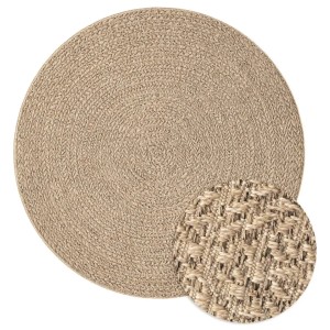 vidaXL Teppich ZIZUR Ø 200 cm Jute-Optik Indoor und Outdoor 4006166
