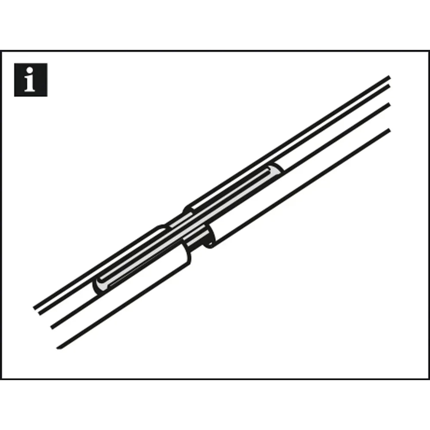 Gardinia Schienenverbinder, transparent, für 13mm Vorhangschienen zur nahtlosen Verbindung.