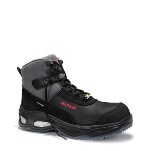 Elten Miles Mid ESD S3 Sicherheitsschnürstiefel Gr. 43, schwarz/grau.