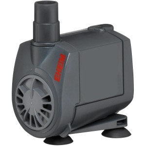 Graue Eheim Teichpumpe compactOUT 600 mit Saugern zur Befestigung.