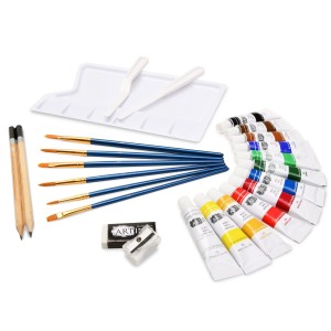 Artina Santorini Malset mit Barcelona Staffelei Natur