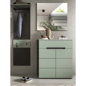 Inn.Furn Garderoben-Set 3-teilig in Salbei und Grau 140 cm Cooper