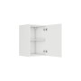 Offener Optifit Oberschrank Luca932 in Weiß/Anthrazit, 40 cm breit, mit Einlegeboden.