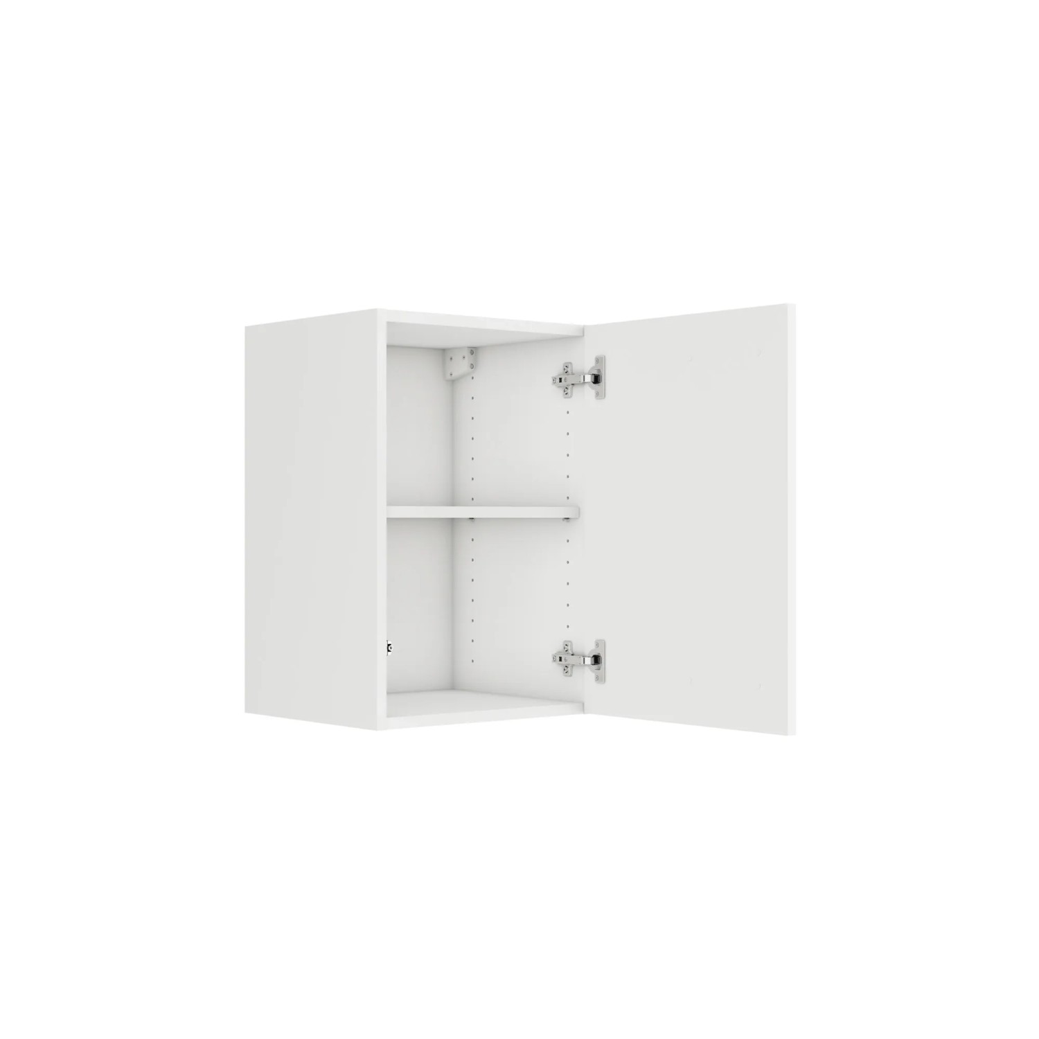 Offener Optifit Oberschrank Luca932 in Weiß/Anthrazit, 40 cm breit, mit Einlegeboden.