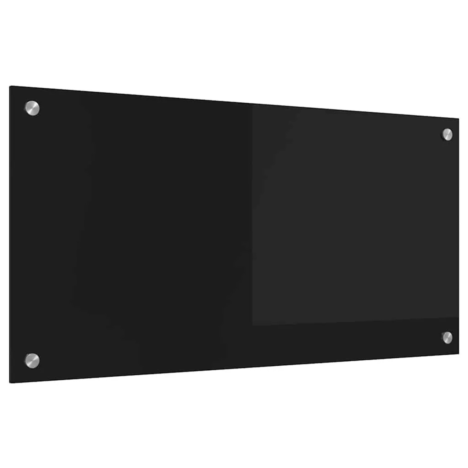 vidaXL Küchenrückwand Schwarz 80 x 40 cm Gehärtetes Glas 42018035