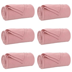 vidaXL Wohndecken 6 Stück Rosa 270 x 240 cm Fleece 42017084