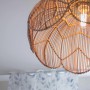 PR Home Belle Pendelleuchte aus Rattan, handgeflochtene Hängelampe für Wohnraum.