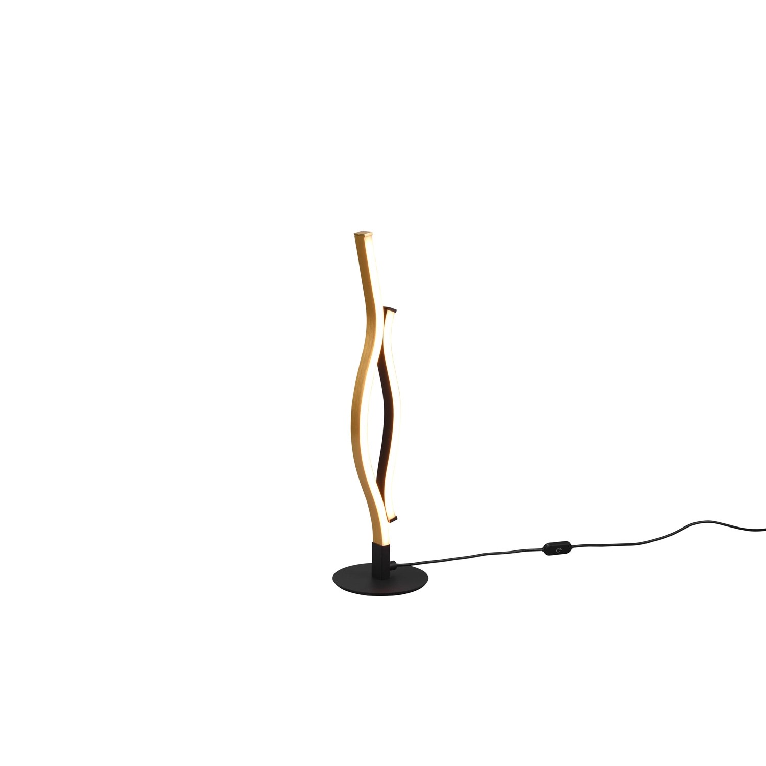 Moderne Trio LED Tischleuchte Blaze in Messing Matt, 13,5 cm, dimmbar.