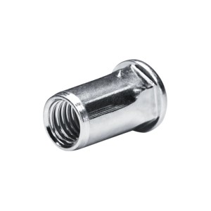 GOEBEL Nietmutter M8, Edelstahl A2, Flachkopf, 11x17,5mm, für Muttern & Setzmutter.