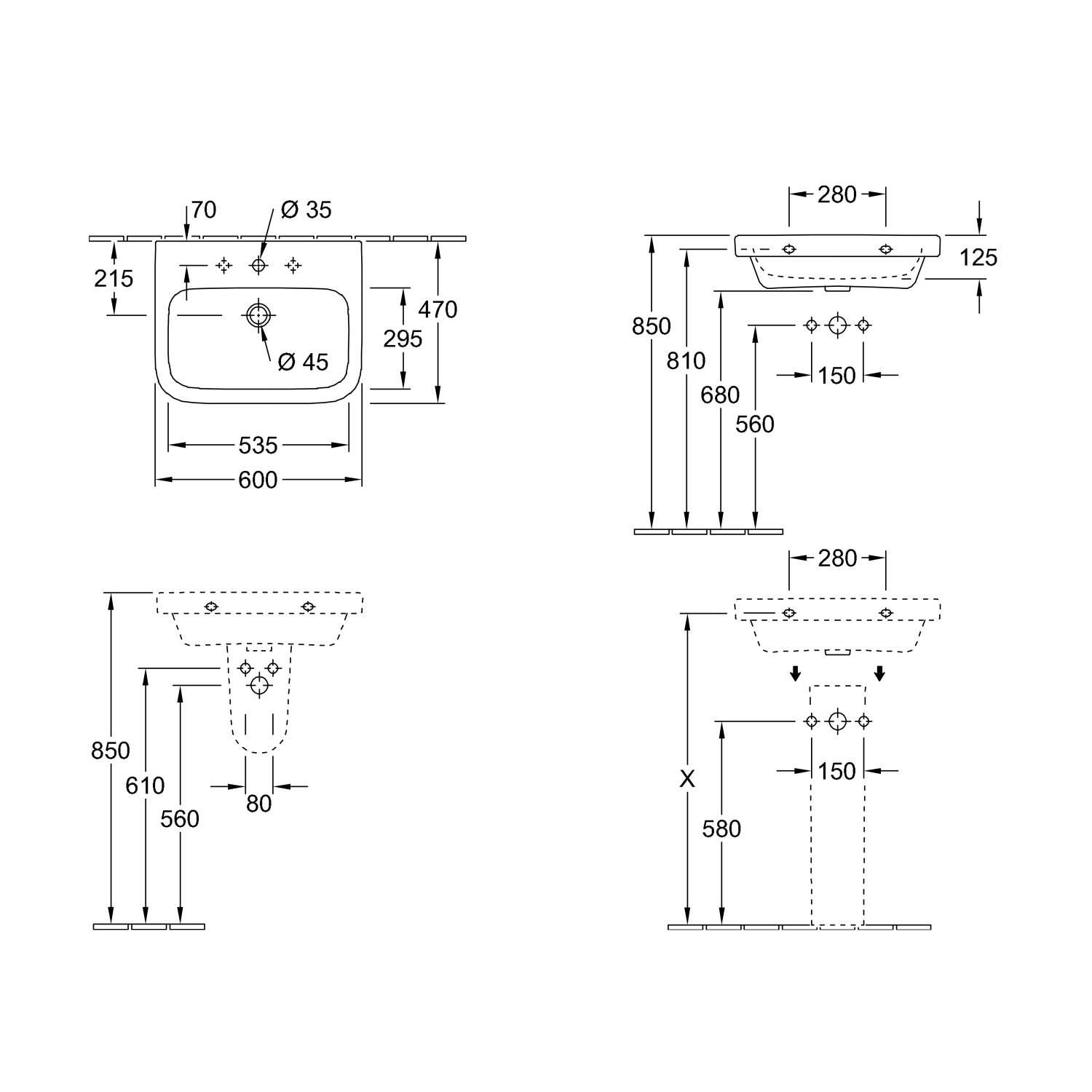 Смеситель Villeroy Boch Architectura. Раковина Villeroy & Boch Architectura 4176 60 01. Донный клапан Villeroy Boch Subway 2.0. Тумбы для раковины Villeroy Boch Architectura чертеж.