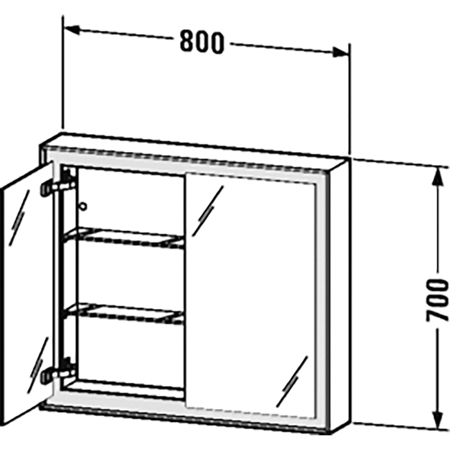 Lc7551 l-Cube зеркальный шкафчик