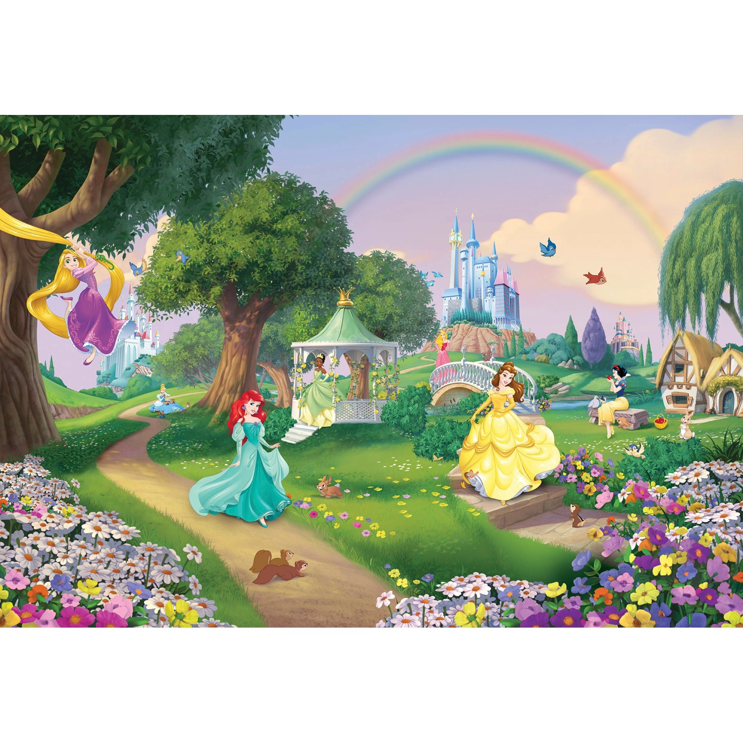 Фотообои Komar Disney Princess. Фотообои Komar Disney Princess Park 8-4109 254х368 см. Komar арт. 8-449 Disney Princess Rainbow. Komar, 8-449.